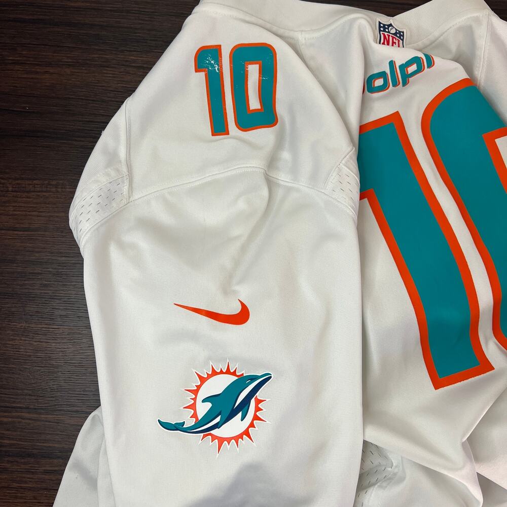Nike Miami Dolphins Tyreek Hill #10 NFL On Field Jersey White Men’s Medium - Picture 9 of 16